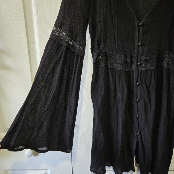 Killstar Semi Shear Bell Sleeve Mini Dress L - Picture 3 of 8